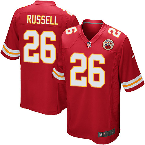 Men's Game KeiVarae Russell Nike Jersey Red Home - #26 NFL Kansas City Chiefs
